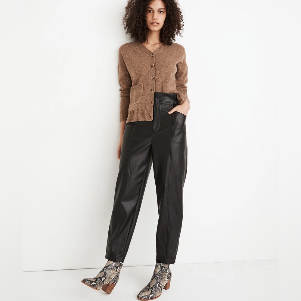 MADEWELL Vegan‎ Leather Pull-On Paperbag Pants - Picture 7 of 7
